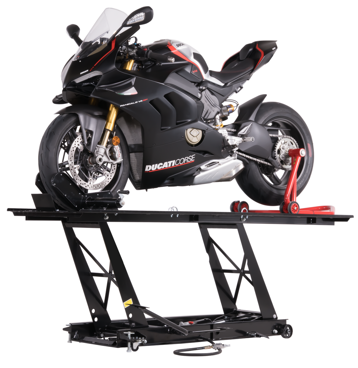 450kg Motorradhebebühne Parallelogramm mit Pneumatik + Fußpedal-Antrieb