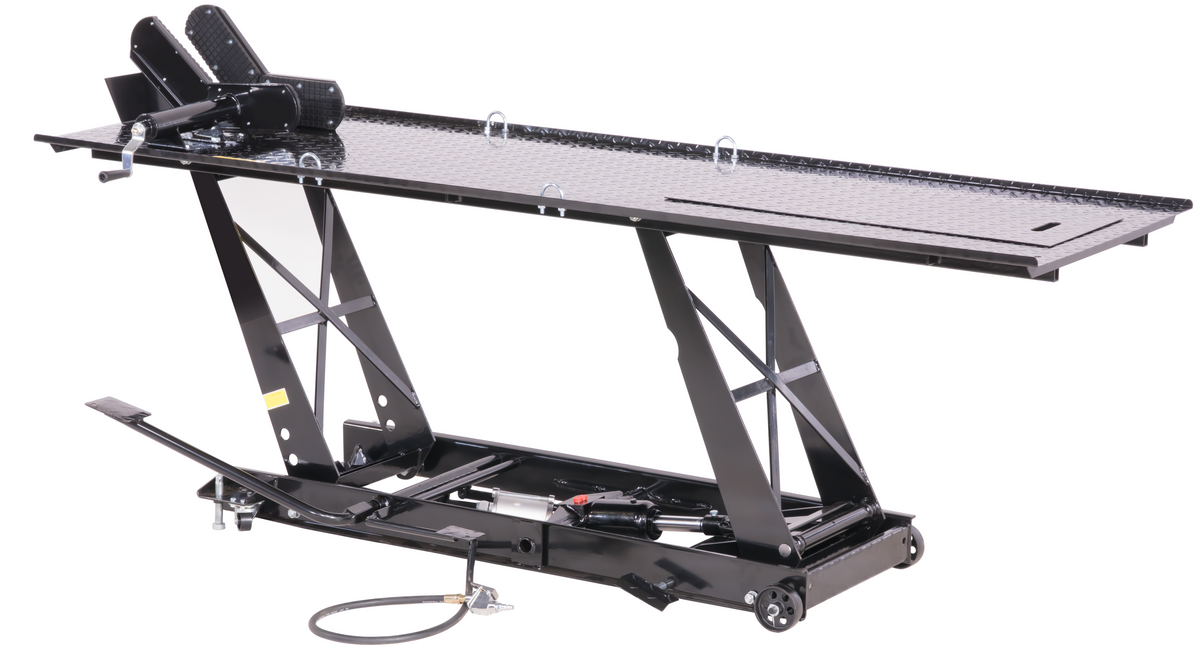 450kg Motorradhebebühne Parallelogramm mit Pneumatik + Fußpedal-Antrieb