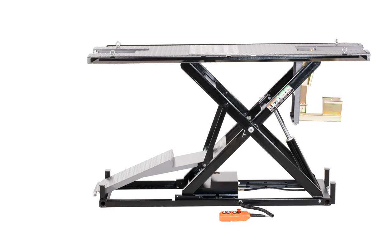 AlphaLift ProTitan1000 1000kg Scherenbühne Motorradhebebühne Elektroantrieb, max. Höhe 1220mm