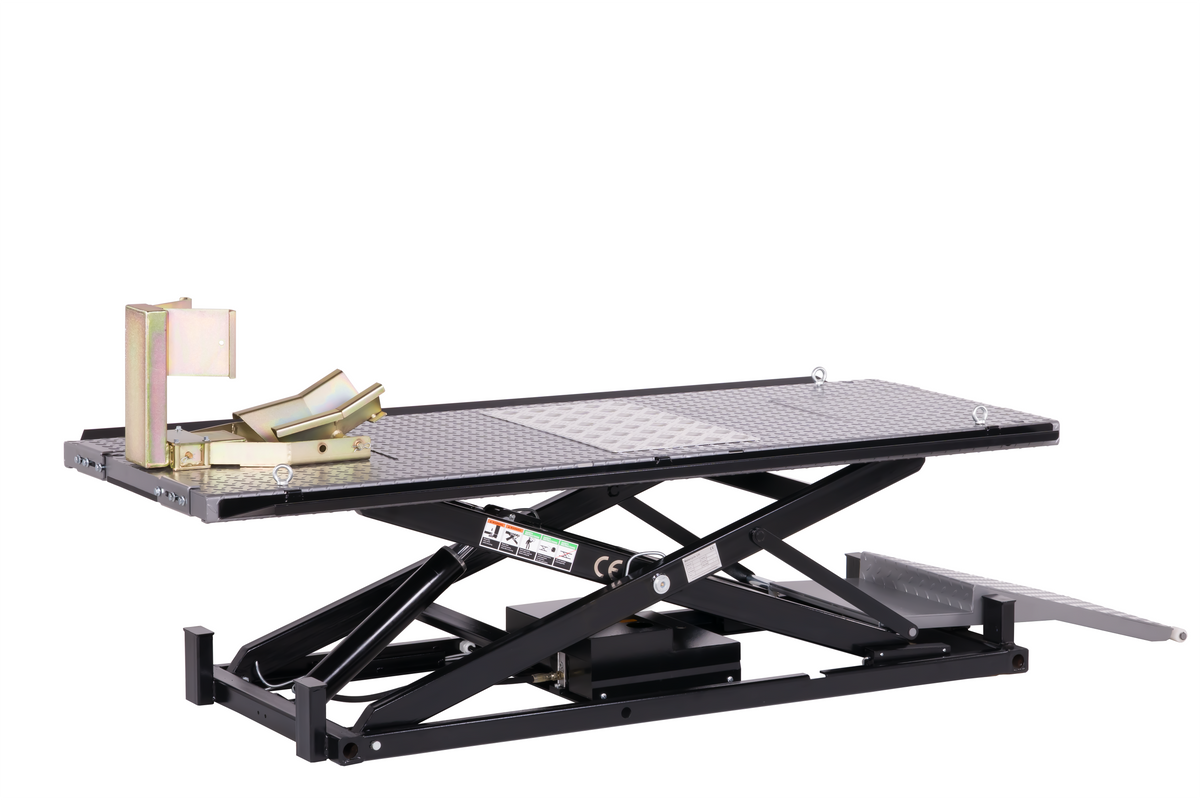 AlphaLift ProTitan1000 1000kg Scherenbühne Motorradhebebühne Elektroantrieb, max. Höhe 1220mm