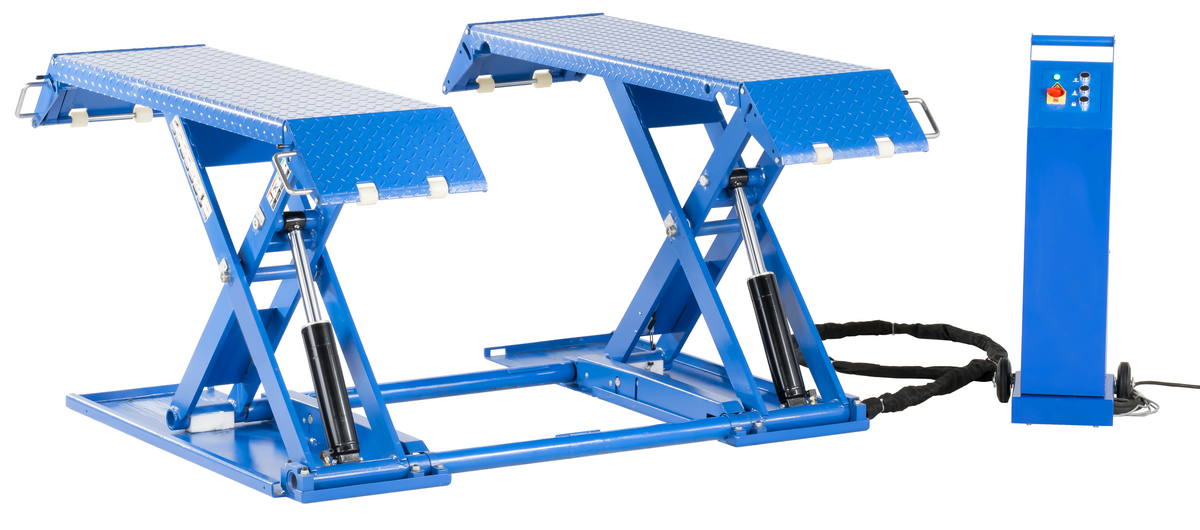 3t Scherenhebebühne inkl. Rangierkit 380V automatische elektrische Entriegelung