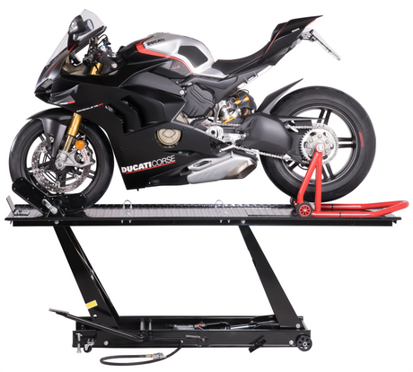 450kg Motorradhebebühne Parallelogramm mit Pneumatik + Fußpedal-Antrieb