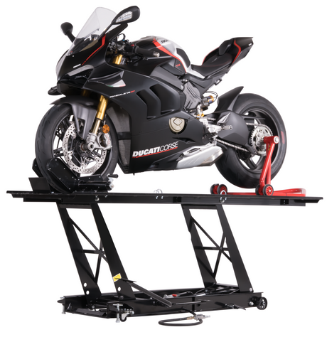 450kg Motorradhebebühne Parallelogramm mit Pneumatik + Fußpedal-Antrieb