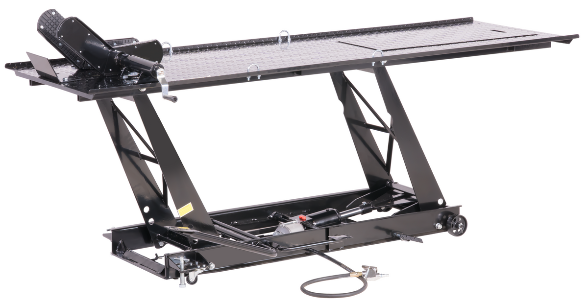 450kg Motorradhebebühne Parallelogramm mit Pneumatik + Fußpedal-Antrieb