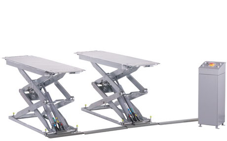 3,5t Doppel-Scherenhebebühne Vollverzinkt  400V elektrohydraulisch
