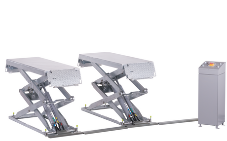 3,5t Doppel-Scherenhebebühne Vollverzinkt  400V elektrohydraulisch