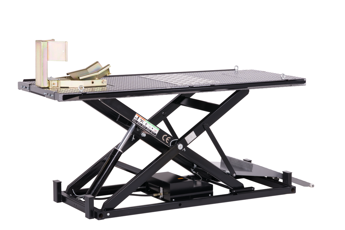 AlphaLift ProTitan1000  1000kg Scherenbühne Motorradhebebühne Elektroantrieb, max. Höhe 1220mm