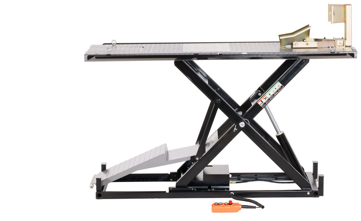 AlphaLift ProTitan1000  1000kg Scherenbühne Motorradhebebühne Elektroantrieb, max. Höhe 1220mm