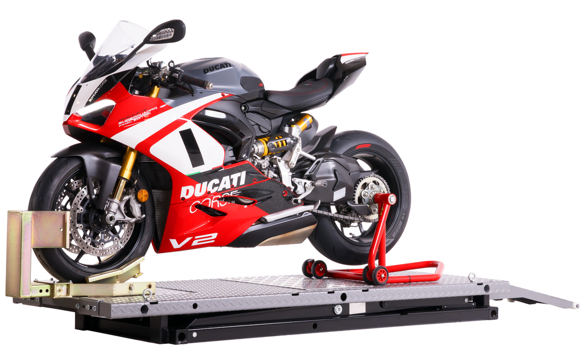 AlphaLift ProTitan1000  1000kg Scherenbühne Motorradhebebühne Elektroantrieb, max. Höhe 1220mm