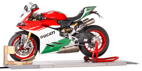 AlphaLift ProTitan600 75mm flach Elektroantrieb 600kg Scherenbühne Motorradhebebühne