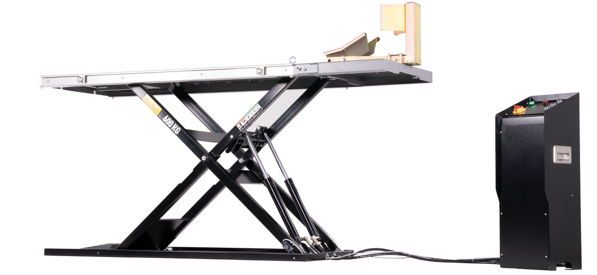 AlphaLift ProTitan600 75mm flach Elektroantrieb 600kg Scherenbühne Motorradhebebühne